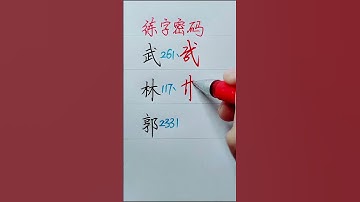 How to write Chinese character 武 林 郭 #writing #chinesecharacter #learnchinese #chinesewriting
