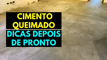 O que passar na parede depois do cimento queimado?