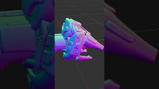 Weapon Linka: Low Poly Model #blender3d #blenderhardsurface #hardsurfacemodeling #blender