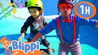 Skateboard Song + 1 Hour of Blippi Educational Sports Songs For Kids