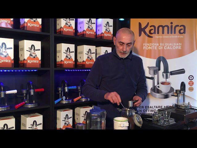 Tutorial super semplice per Kamira la macchina da caffè espresso cremoso  sul fornello di casa 