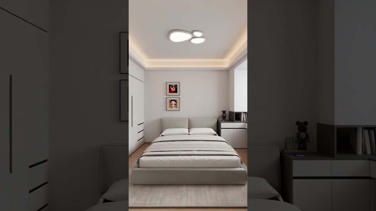 Avoid the bad feng shui of bathroom doors facing the bedhead with a corner wardrobe