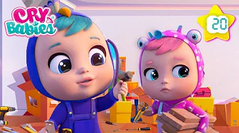Tiny Fixers: Cleaning Up the Mess Baby doolhouse ! 🪠 | Cry Babies Magic tears| Cartoon in English