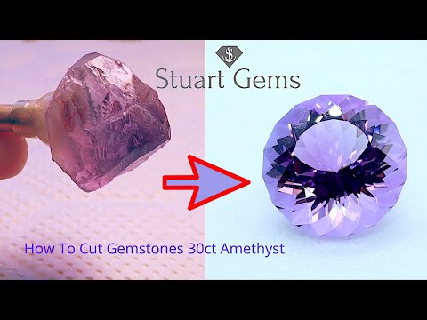 How are gemstones cut faceting a 30ct Brazilian