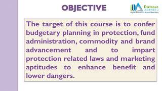Distance Education MBA in Insurance Management