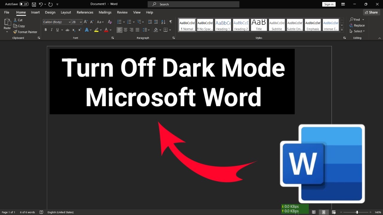 How to turn on/off dark mode in Microsoft Word in Bengali. MS Word dark