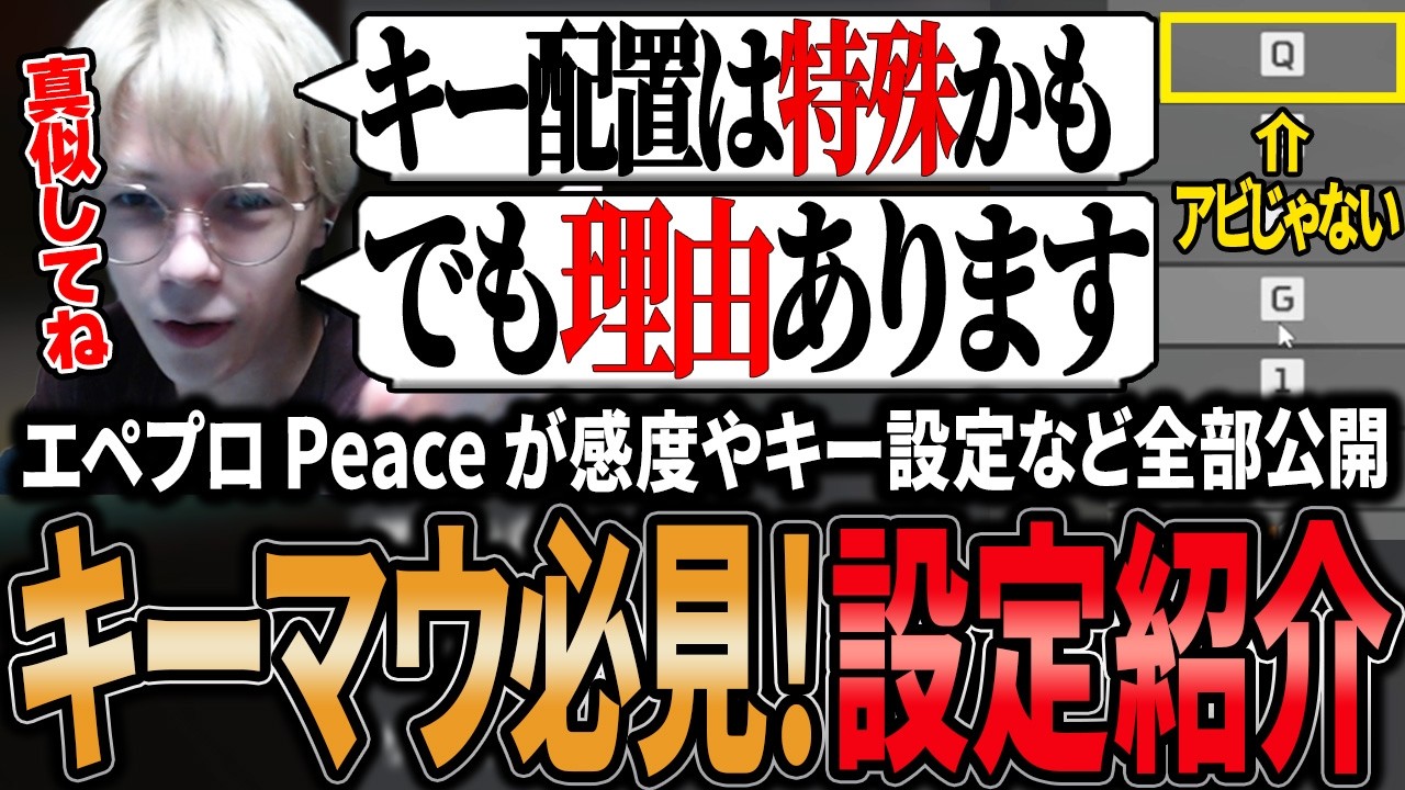 解説】アビリティって「Q」じゃないの！？Peaceの特殊なキー配置や感度