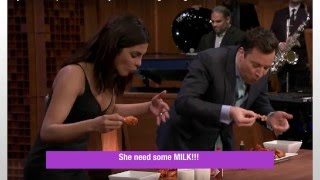 Priyanka Chopra and Jimmy Have a Wing Eating Contest