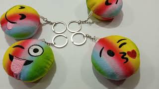 Raimbow Emoji Smily Face Plush Soft  Key chain Fancy Key chain  Bag For Gift Key Ring Reviews screenshot 5