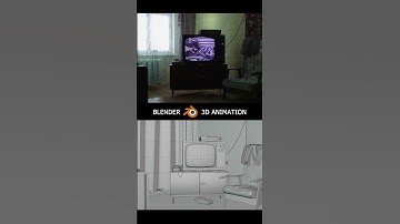 Blender 3D Animation Oldschool vintage room look VCR TV #shorts