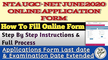 HOW TO FILL UGC NET FORM 2020     NTA UGC-NET JUNE 2020 ONLINE FORM