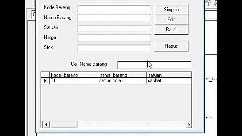 Program Penjualan dengan VB 6 pemula #Step1