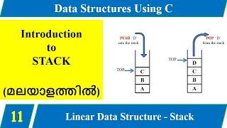 Lecture 11 – Introduction to STACK in Data Structure (in Malayalam) – Data Structures