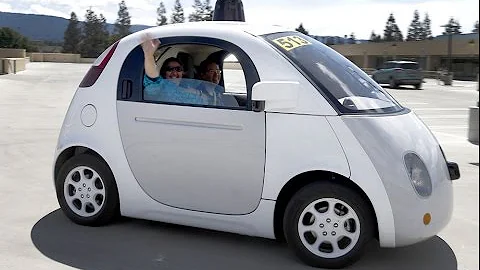 Google Self Driving Car- in Traffic & close up-Concept & Review