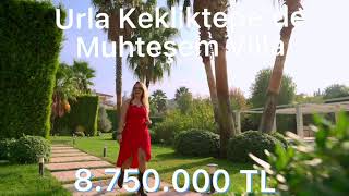 İzmir'in En Değerli Lokasyonu, Urla Kekliktepe’de, Özel Dizayn Edilmiş Satılık Villa