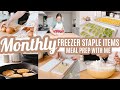 EASY MONTHLY FREEZER MEAL PREP RECIPES COOK WITH ME LARGE FAMILY MEALS WHATS FOR DINNER