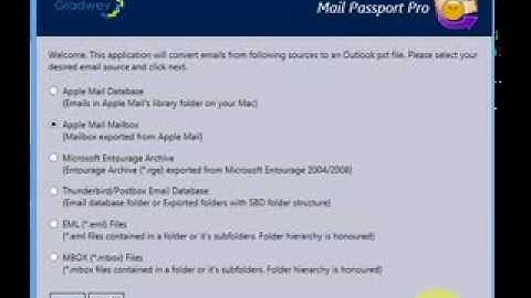 Convert Apple Mail, Thunderbird, Entourage, MBOX, EML, RGE to Outlook PST - How to Demo