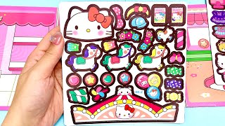 [papertoys] Sticker Book Helps Kitty bằng nam châm siêu cute ~ ASMR ~ Unbox ~ Relax #hellokitty