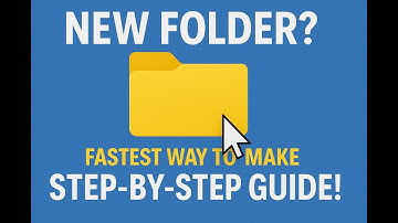 How to Create a New Folder on Desktop (Windows 10/11) | Easy Step-by-Step Guide