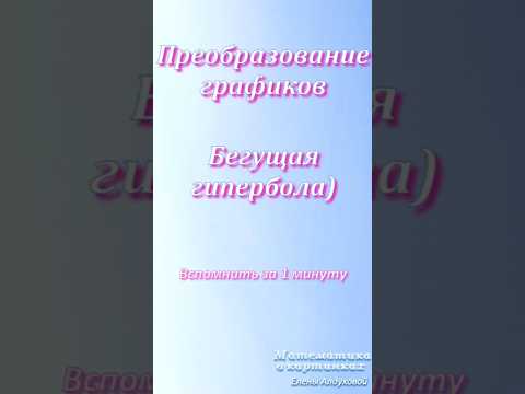 Преобразование графиков  ✧  Вспомнить за 1 мин)