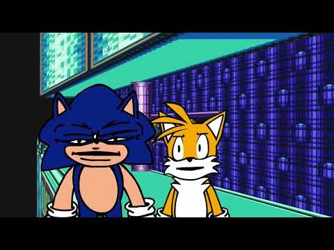 sonic throws pillar at knuckles meme dub