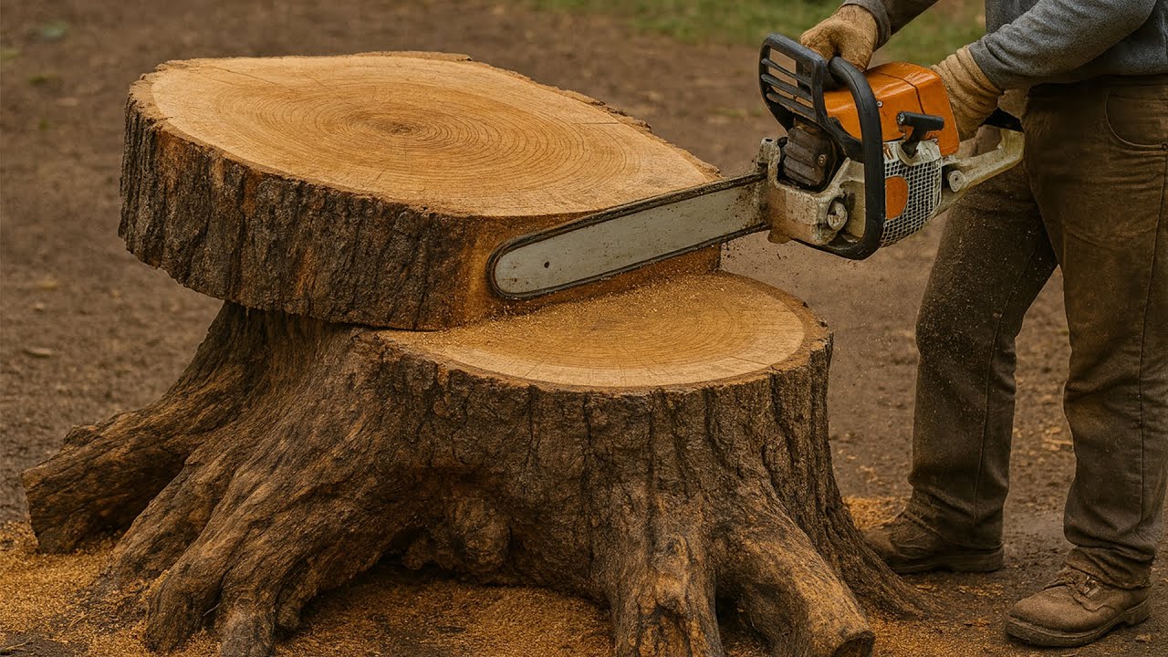 This Talented Carpenter Surprised The World By Creating A Stunning Table From A Tree Stump