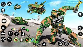 Army Robot Tank Car Jet Bus Transformation Game 2027 New Fighter Tank in City - Android Gameplay screenshot 2