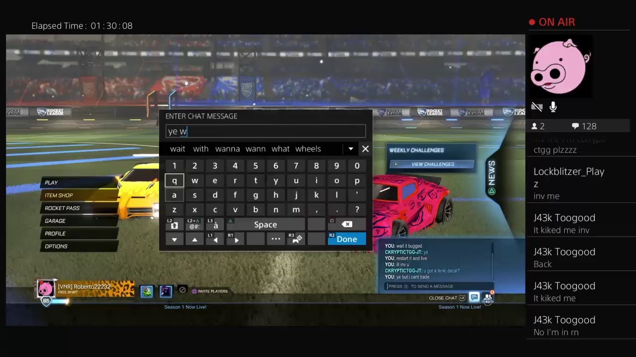 Live rocketleague/trade/ps4/English