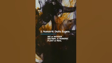 SQL data Types