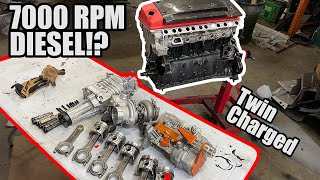 New 'TURBODIESEL 2JZ' Build! TWIN CHARGED, 7k RPM, INSANE MODS | Om606