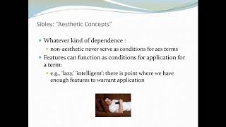 Dr Jenkins Presents Frank Sibley Aesthetic Concepts