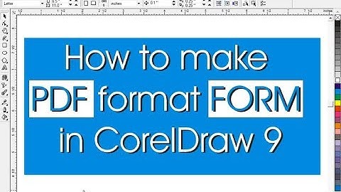 10 - CorelDraw 9 Projects - How to Design a PDF  Form in CorelDRAW? - Lunar Computer College