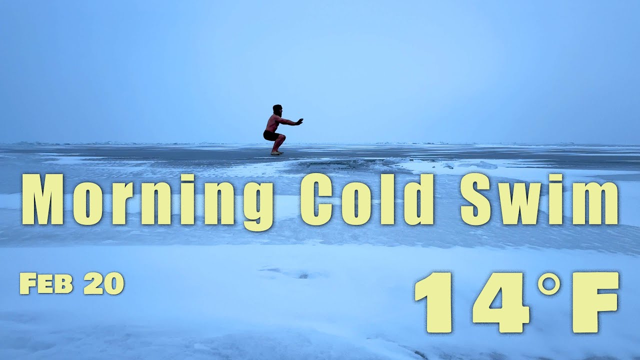 Lake Erie morning cold swim February 20 2025