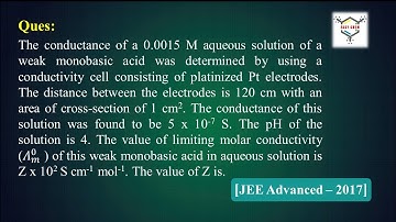 Electrochemistry | PYQ JEE ADVANCED-2017  I JEE(MAIN & ADVANCED)I Prof. ADITYA (VERMA SIR)