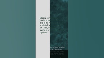 Macro Viruses, Cybersecurity Mini Dictionary #shorts