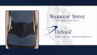 DeRoyal Warrior Spine Universal Back Brace