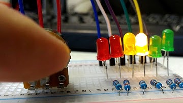 【Arduino電路實驗】電位器控制跑馬燈的速度