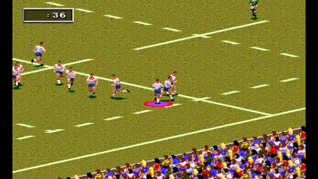 Rugby World Cup '95 (Sega Genesis) EA Barbarians GamePlay