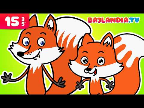 Idą lisy dwa 🦊 | Piosenki dla dzieci 🎶 15 minut | Bajlandia TV