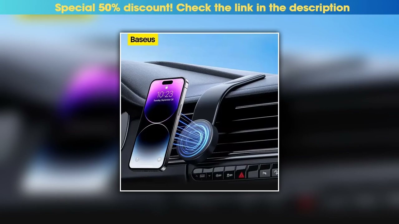 Best Baseus Magnetic Holder Car Phone Holder Stand Foldable Telephone Support Mount for Iphone 13 1