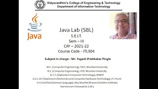 Famous Java Lab Lecture (11 Oct 2021)  -  Yogesh Pingle Wealth