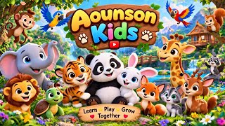 Animal Friends: The Magical Forest Journey 🐼🐰🦁🐯🐘🦒🦊🐢 | Aounson Kids 🌟