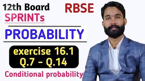probability class 12/RBSE class 12 math chapter 16.1/conditional probability/