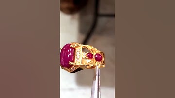 Nhẫn nam vàng 10k đá ruby Lục Yên 6ct [ HV1313-3 ] giá 65 triệu - 0921400999