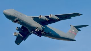 Enormous C5M Super Galaxy Takeoff and RAF P8 Poseidon Touch and Go at Prestwick!