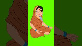 women character #animation #animatedbutton #chromakey #editingmaterial #greenscreen #videoediting