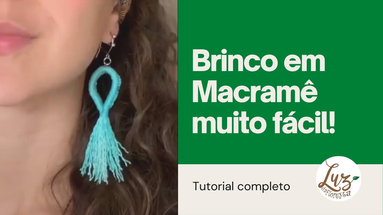 Brinco super fácil em Macramê, tutorial completo