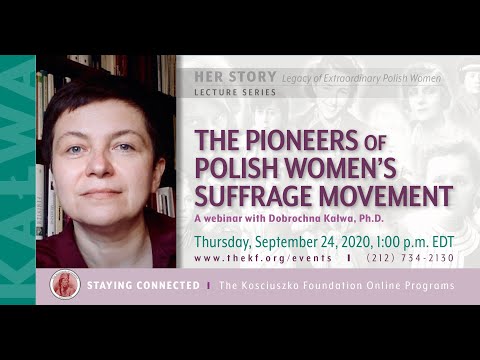 The Pioneers of the Polish Women&rsquo;s Suffrage Movement - a webinar with Dobrochna Kalwa, Ph.D.