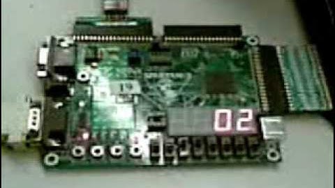 Countdown timer on Xilinx Spartan-3 board