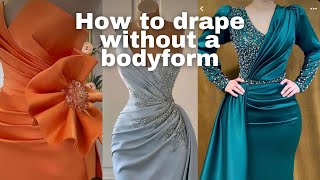 How to drape without a body form or mannequin #drape #howtodrapsaree #bodyform